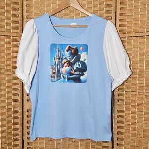 Upcycled Pennywise Cinderella Halloween Top Size XL